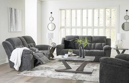 Signature Design by Ashley Frohn Contemporary Manual Reclining Sofa, Gray