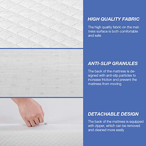 | 8 Inch Queen Mattress | Medium Firm | Gel Memory Foam | White, view 6
