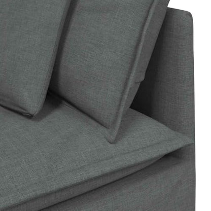 Modular Corner Sofa Module, Modern Fabric Accent Chair for Living Room, Charcoal Gray Upholstered Seat with Deep Cushions, 39.4 Inch Square Modular Furniture, Easy Setup