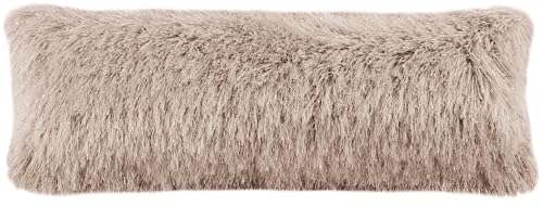 SAFAVIEH Pillow Collection Shag Modish 20" Throw, Metallic Bronze