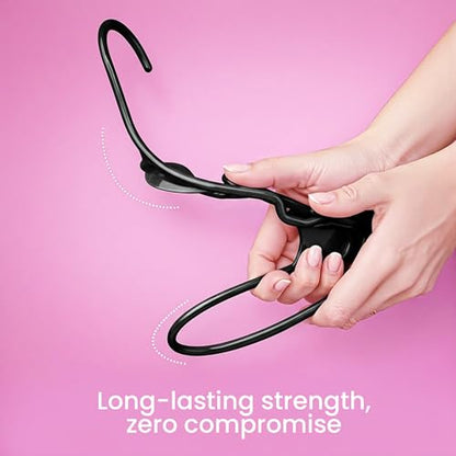 Plastic Hangers 50 Pack – Space Saving Clothes Hanger Black, view 6