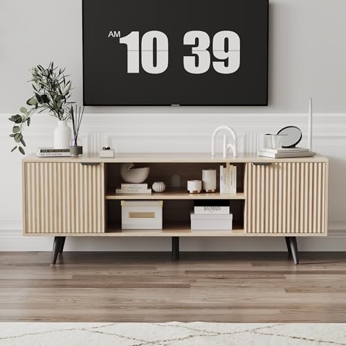 Modern TV Stand with Storage Cabinet, view 2