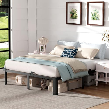 Full Size Bed Frame,14 Inch 3500LBS Heavy Duty Metal Platform NoSqueaking, view 3