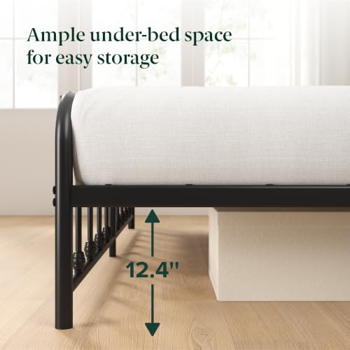 Leonardo Metal Platform Bed Frame, Victorian Spindle Headboard, King, view 7