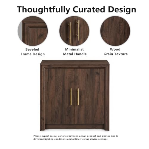 31.5" Sideboard Buffet Cabinet, Beveled Profile Design, Walnut, view 5