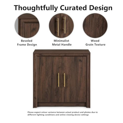 31.5" Sideboard Buffet Cabinet, Beveled Profile Design, Walnut, view 5