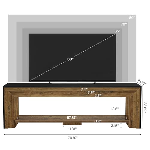 Tribesigns 70" TV Stand for 65/70/75-Inch TVs, view 3