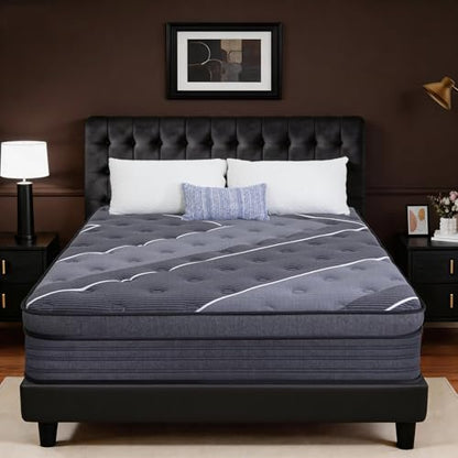 Full Size Mattress 12 Inch, Hotel-Level Luxury Hybrid Full Mattress in a Box, view 2