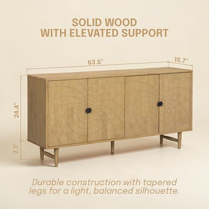 Bloom Solid Wood Sideboard, view 3