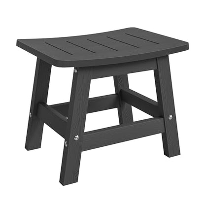 Outdoor Adirondack Ottomans, Footrest Footstool, Outdoor Foot Rest for Patio, HDPS All Weather Waterproof Footrest Footstool for Adirondack Chair, Black