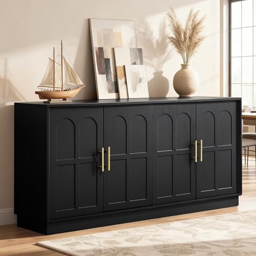 66.5" Sideboard Buffet Cabinet with Storage, Modern Credenza, view 4