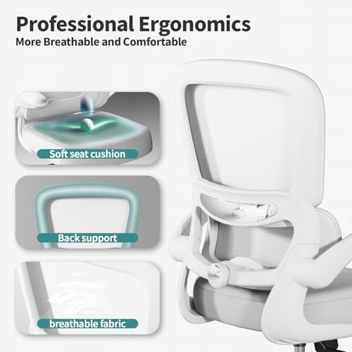 Office Chair, Ergonomic Desk Chair with Adjustable Lumbar Support, view 4