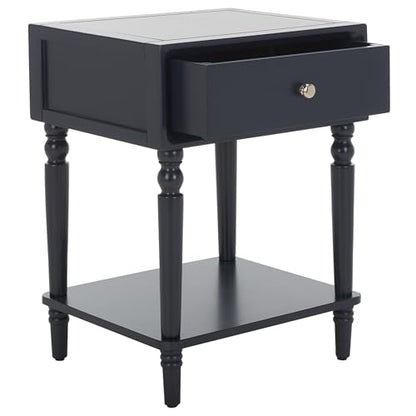 SAFAVIEH Home Collection Siobhan Navy Blue Solid Wood 1-Drawer Nightstand Accent Table