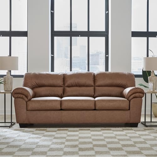 Signature Design by Ashley Walker Point Contemporary Sofa with Removable Cushion, Light Brown