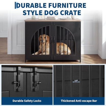 42.5" Dog Crate Furniture for Medium & Large Dogs, Lockable Door, view 5