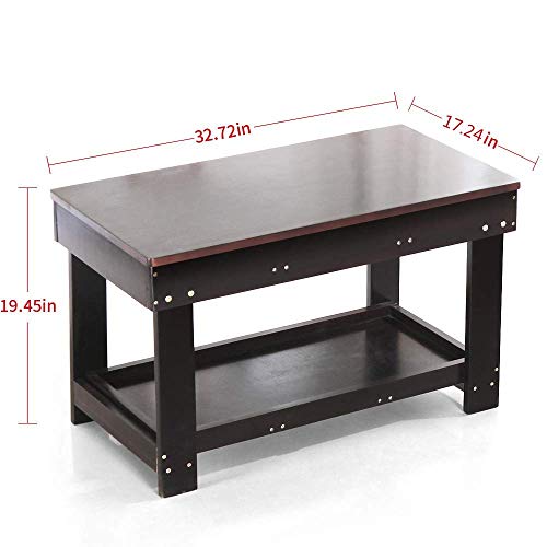 Kids Activity Table with Board for Bricks Activity Play Table (Dark Brown), view 4