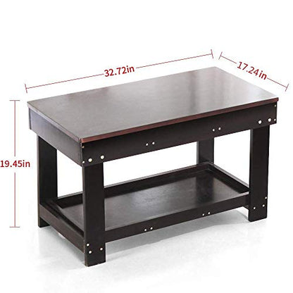 Kids Activity Table with Board for Bricks Activity Play Table (Dark Brown), view 4