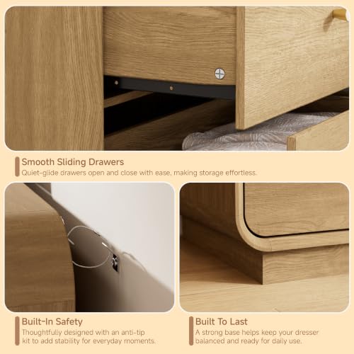 6 Drawer Dresser for Bedroom, view 7