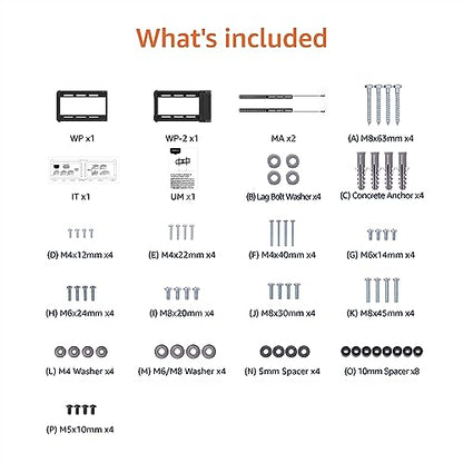 Low Profile TV Wall Mount with Horizontal Post Installation Leveling for 37, view 7