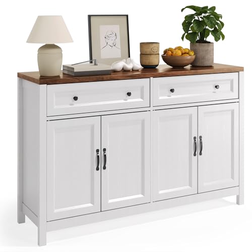 Farmhouse Kitchen Sideboard Buffet Cabinet, Coffee Bar with Storage, view 2