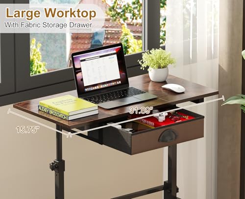 Adjustable Height Standing Desk With Drawer, view 5