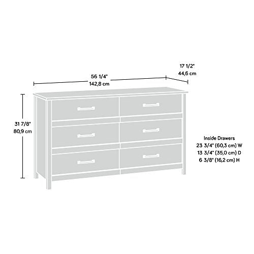Cannery Bridge 6 Drawer Dresser Bedroom Dresser Chest of Drawers Wooden, in Sindoori Mango