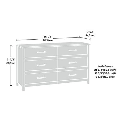 Cannery Bridge 6 Drawer Dresser Bedroom Dresser Chest of Drawers Wooden, in Sindoori Mango