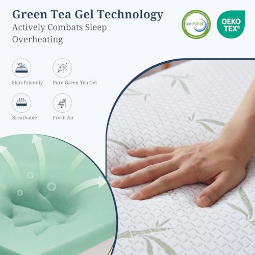 5 Inch Twin Mattress, Gel Infused Memory Foam Mattress, view 4