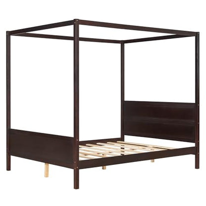 Queen Size Canopy Bed with Headboard and Footboard, view 8