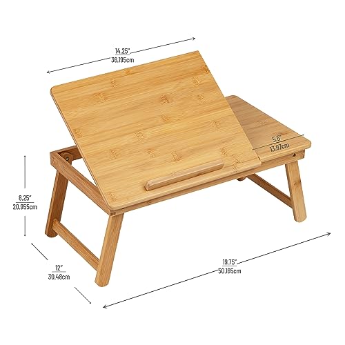 Lap Desk, Laptop Stand with Folding Legs for Bed Dorm Room and Home Office, view 4