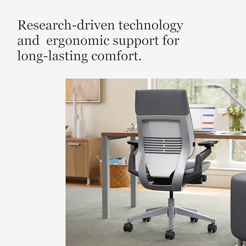 Steelcase Gesture Office Chair, Carpet Floors, Graphite Gray, view 6