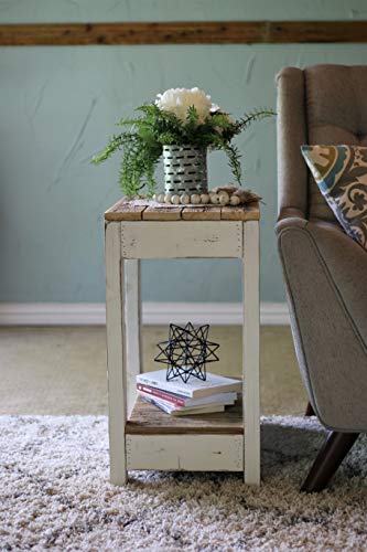 White combo end table, view 5