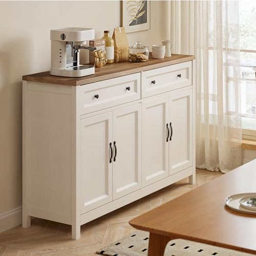 Farmhouse Kitchen Sideboard Buffet Cabinet, Coffee Bar with Storage, view 3