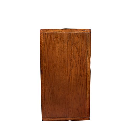 Sibley End Table, Solid Wood, 12 in. Wide, Slate Tile Detail, 1 Lower Shelf, Narrow Width, Easy-Assembly, Rustic Oak, 24.0 in. L x 12.0 in. W x 24.0 in. H, 10060