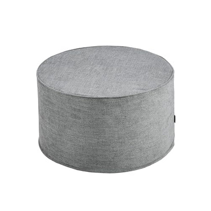 Large 22" Footrest Ottoman Sitting Pouf Extra Firm (Gray) | Extra Seating for Living Room, Bedroom, Playroom, High Density Foam Filling Foot Rest, Side Table, Home College Dorm Décor