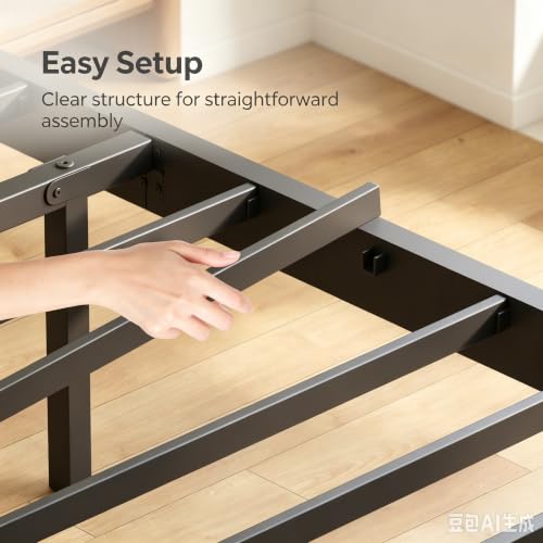 18 Inch Full Metal Bed Frame with Headboard, view 7