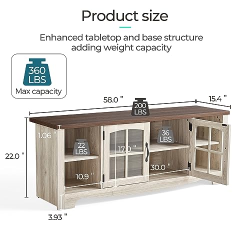 Farmhouse TV Stand for 65 Inch TV, view 4