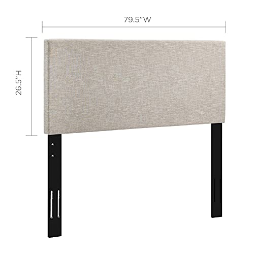 Claire Linen Fabric Upholstered King and California King Headboard in Beige, view 4