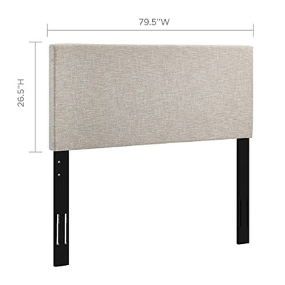Claire Linen Fabric Upholstered King and California King Headboard in Beige, view 4