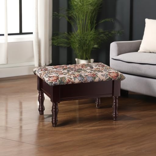 Foot Stool, 15.8"D x 11.8"W x 9.8"H, Cherry