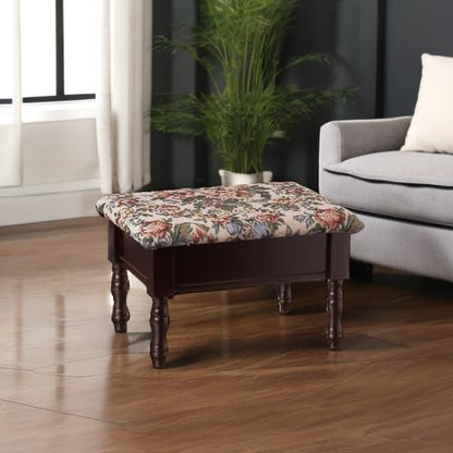 Foot Stool, 15.8"D x 11.8"W x 9.8"H, Cherry