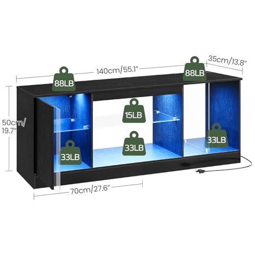 TV Stand with Power Outlets 55 65 inch, view 4