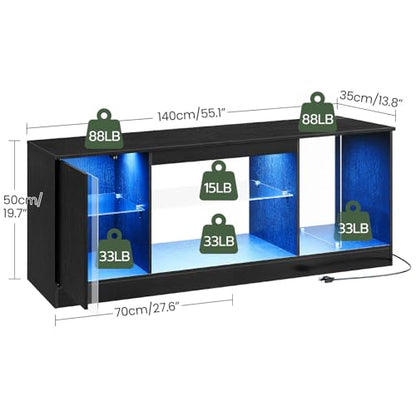 TV Stand with Power Outlets 55 65 inch, view 4