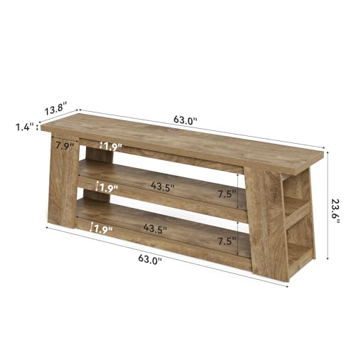 TV Stand with Storage for 65 Inch TV, Entertainment Center with Shelves, view 3