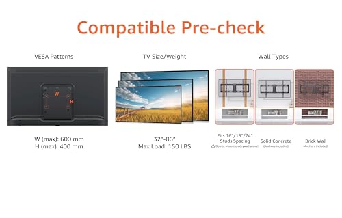 Low Profile TV Wall Mount with Horizontal Post Installation Leveling for 37, view 3