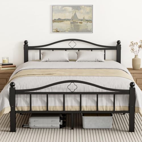Metal Full Size Bed Frames with Headboard & Footboard, view 2