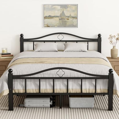 Metal Full Size Bed Frames with Headboard & Footboard, view 2