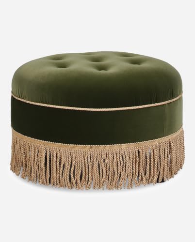Jennifer Taylor Home Yolanda 24" Round Upholstered Accent Ottoman, Medium, view 3