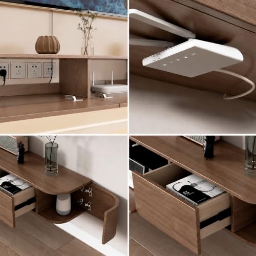 Floating TV Stand, 47-118" Wall Mounted TV Shelf, view 6