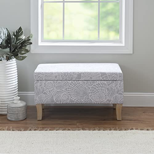 Stone Upholstered Storage Stephanie Ottoman